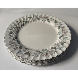 4 Vintage Johnson Bros Snowwhite Regency Dinner Plates Ironstone England READ